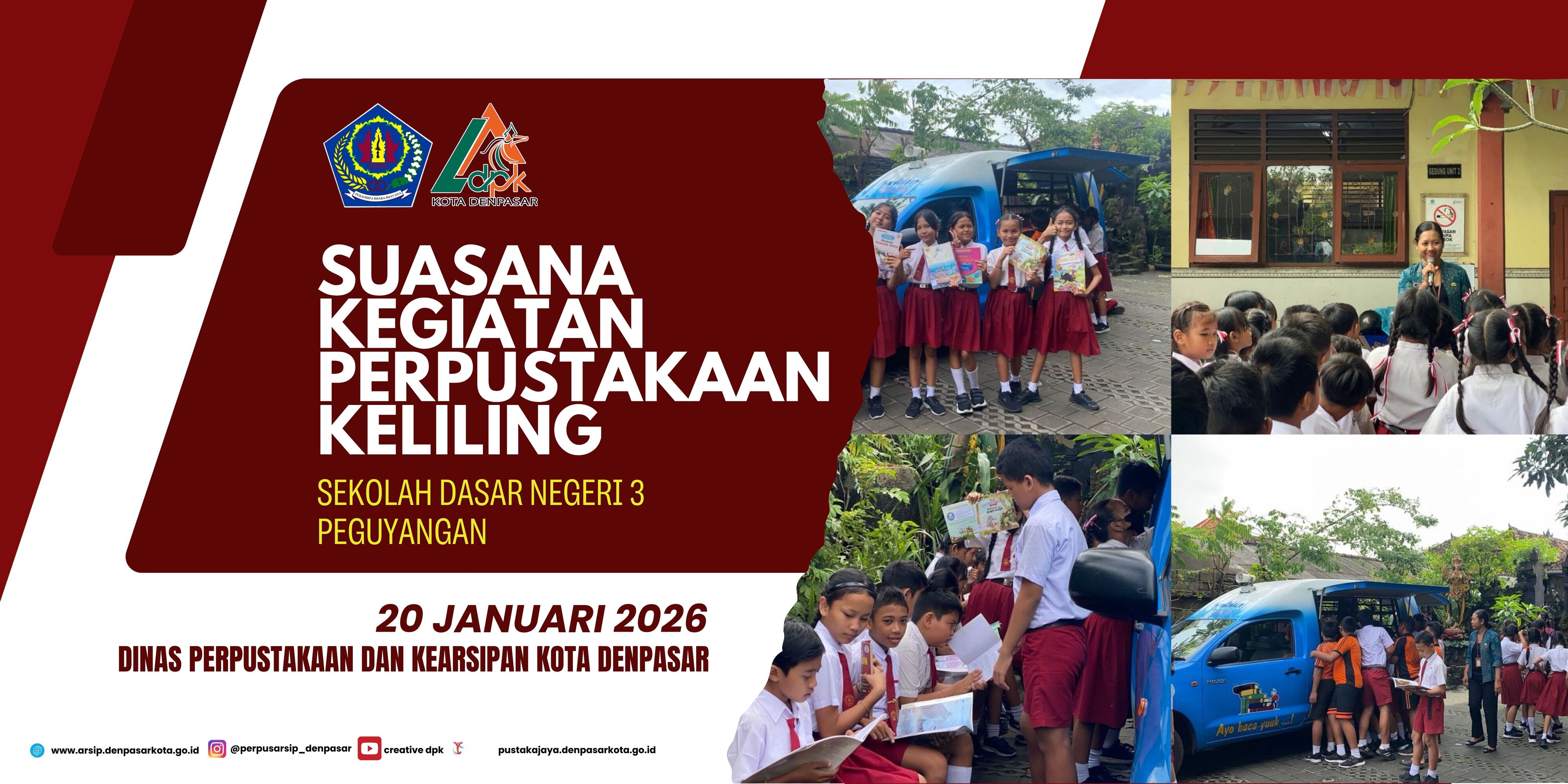 Kegiatan Perpustakaan Keliling ke Sekolah Dasar oleh Dinas Perpustakaan dan Kearsipan Kota Denpasar